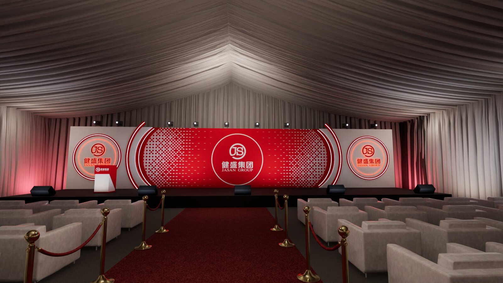 JASAN GROUP main stage for speeches and presentations